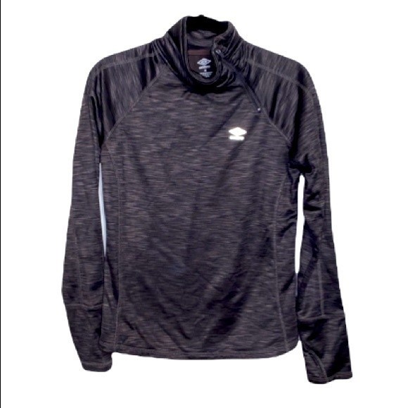 Umbro Top Fleece-Lined 1/4 Zip performance base layer thumb hole Size M - Picture 5 of 11